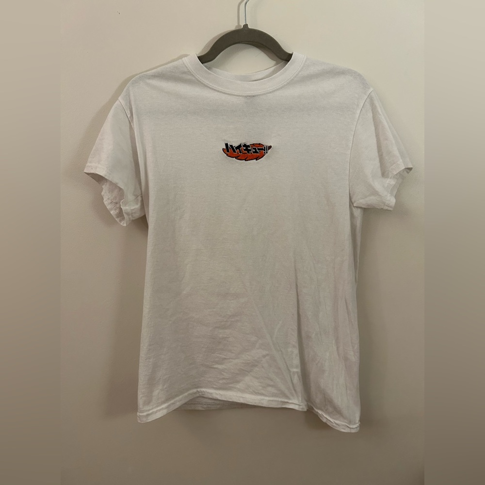 White Haikyuu Embroidered Karasuno Shirt